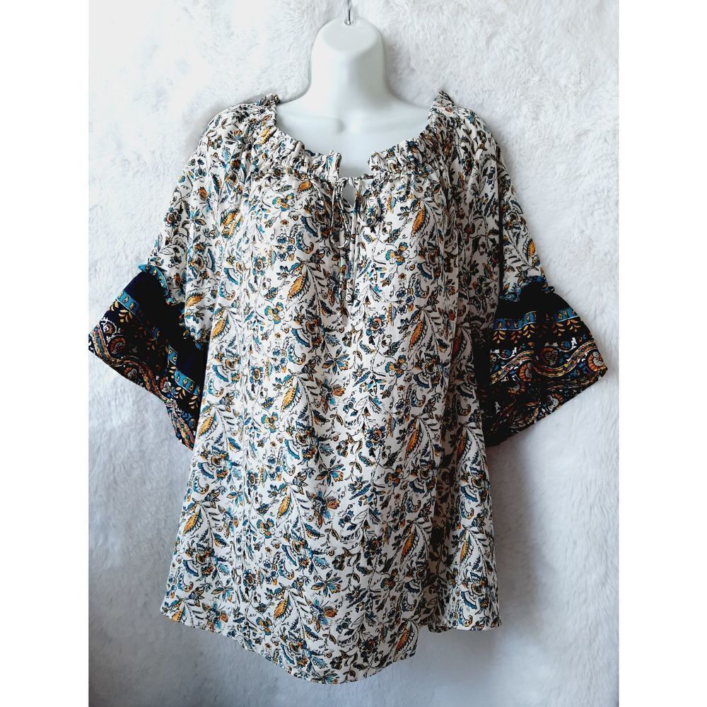 Cato floral ruffle sleeve 18/20 blouse